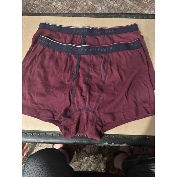 NOS (2) Tommy Hilfiger Brazilian briefs maroon XL - Picture 1 of 5